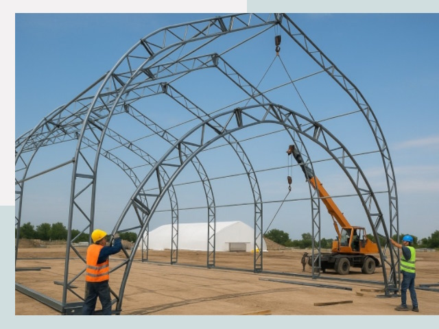 Монтаж ангаров в Астрахани от 617 руб. - Надежно и быстро